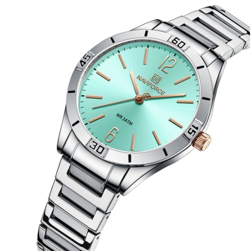 Montre Femme très chic en Acier Inoxydable quartz Luxe Tendance NF5029 SB-Argent