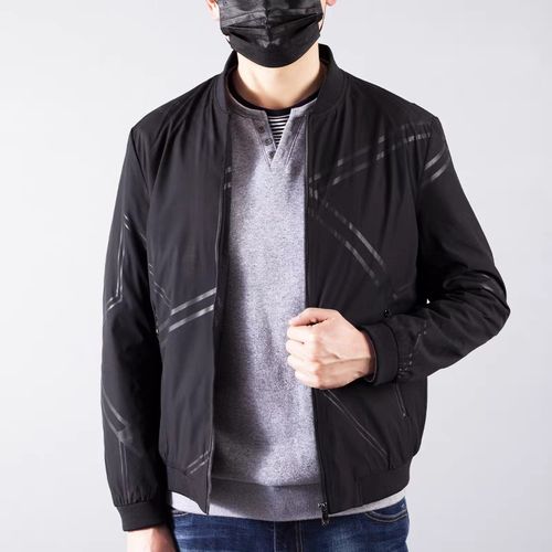 Veste Homme Classic Sport Légère Fashion Tendance Coupe-vent Automne Hiver -Noir
