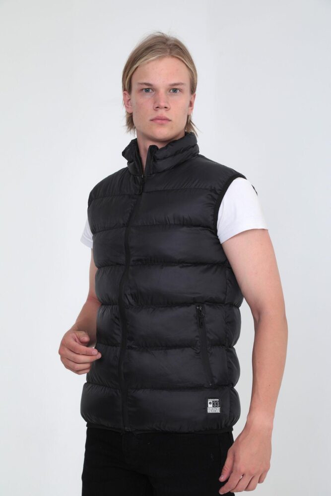 Veste Doudoune Chic Sans Manche de De Haute Qualité très èlégante Mode Décontracté - Noir