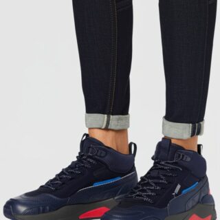 Baskets Hommes X-Ray 2 Square MID Montante Sneakers Super Confortable Black Black Fashion Tendance - Bleu